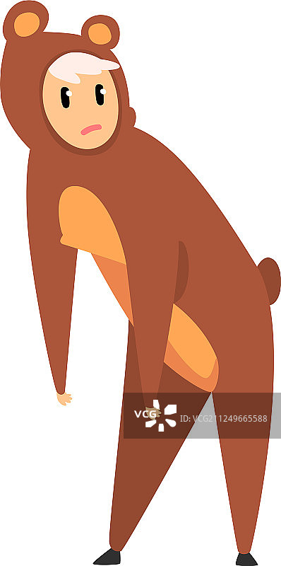 男子身穿熊动物服装图片素材