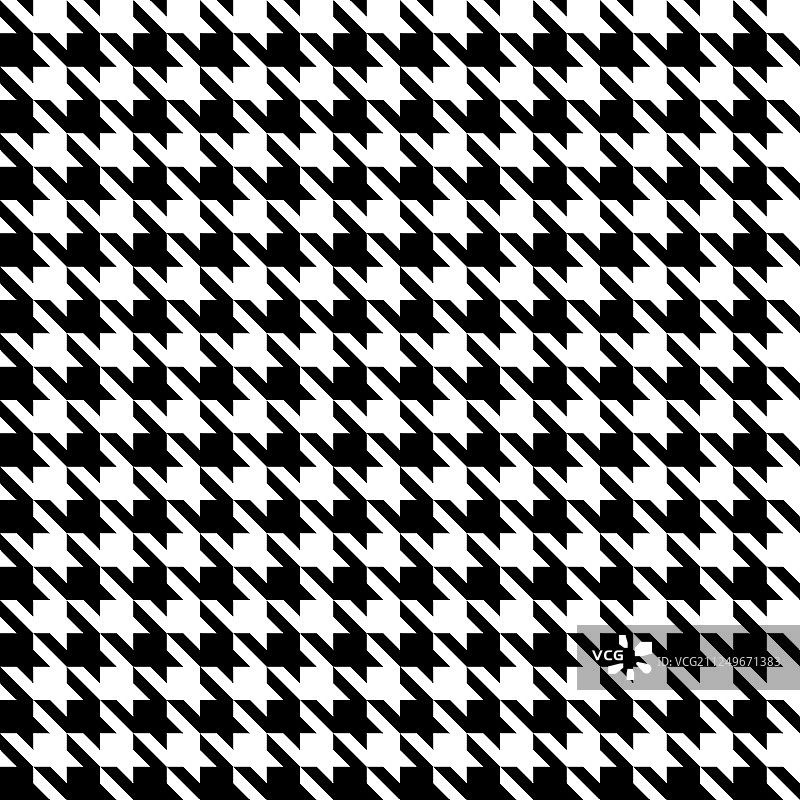黑白千鸟格无缝图案图片素材