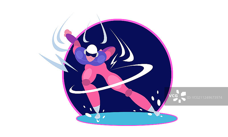 速度滑冰运动员图片素材