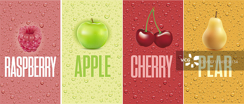 带有水滴和水果的饮品果汁背景图片素材