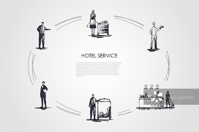 酒店服务 - 前台清洁人员图片素材