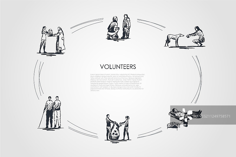 志愿者帮助老人图片素材