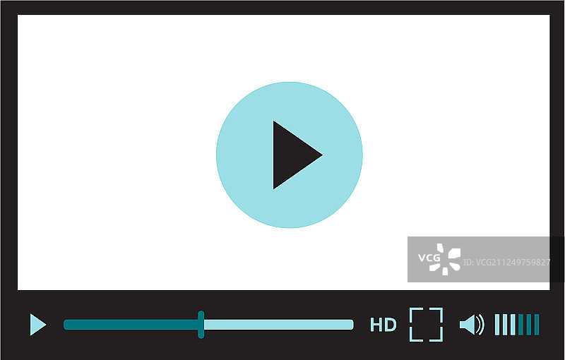 网站设计的视频播放器界面图片素材