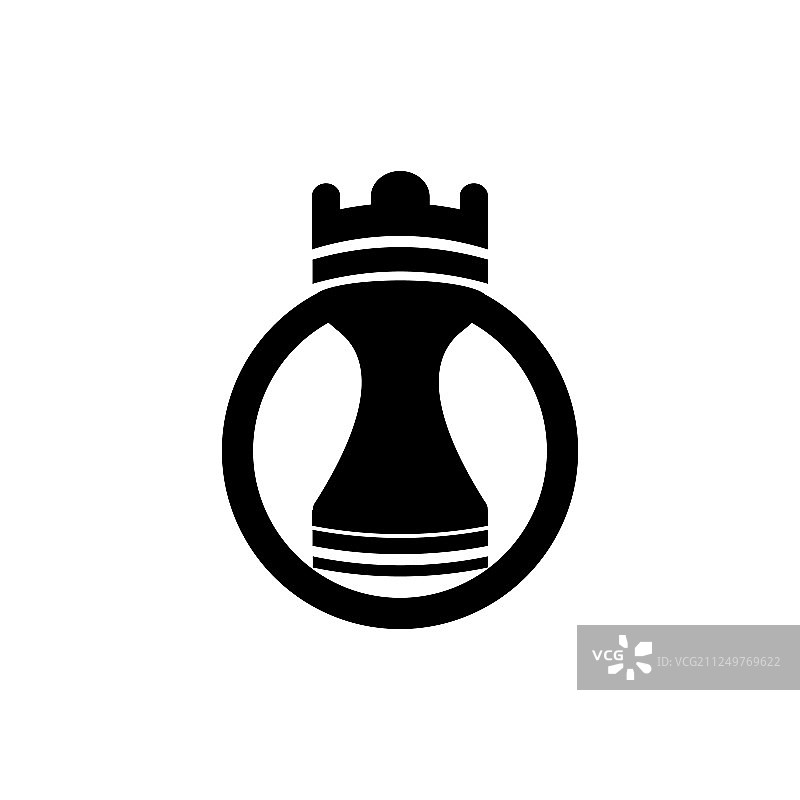 白色背景上的国际象棋棋子图标图片素材