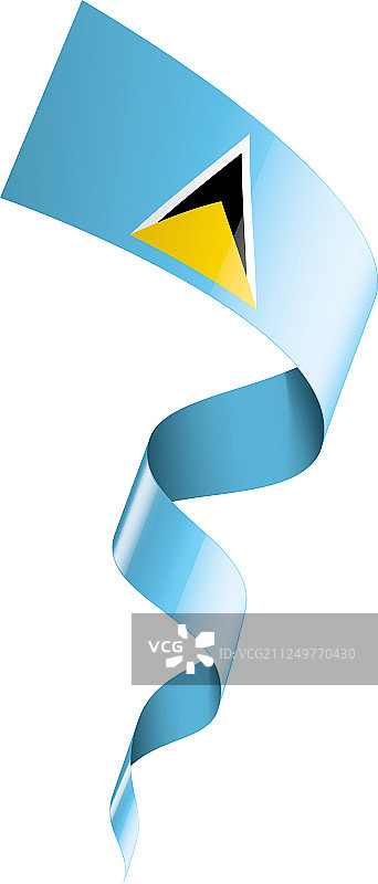 圣卢西亚国旗白色背景图片素材