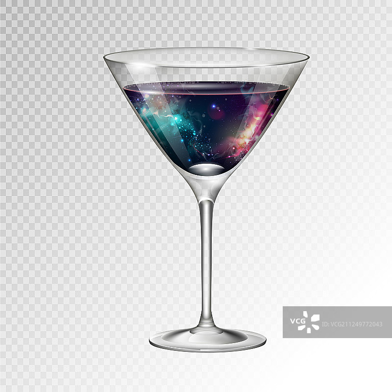 大都会鸡尾酒杯与太空背景图片素材