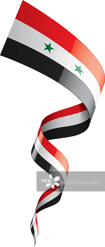 一面白色的叙利亚国旗图片素材