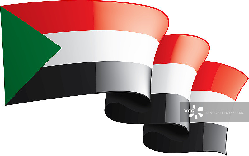 苏丹国旗上有白色图片素材