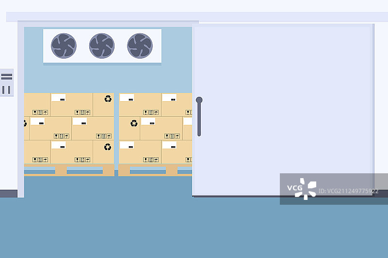 包装的冷藏仓库图片素材