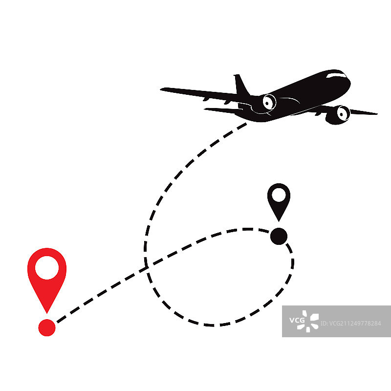 飞机飞行路线或目的地图片素材