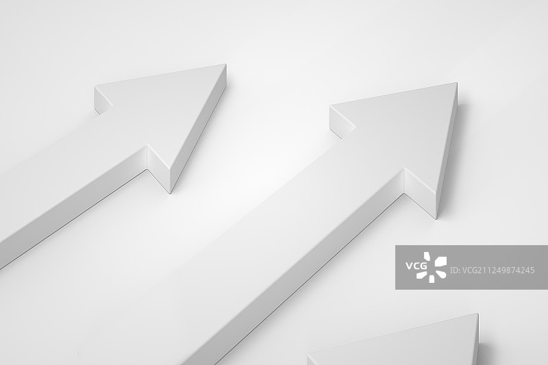 3D三个财务箭头图片素材