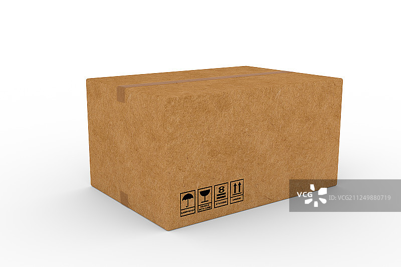 3D纸箱放在仓库图片素材