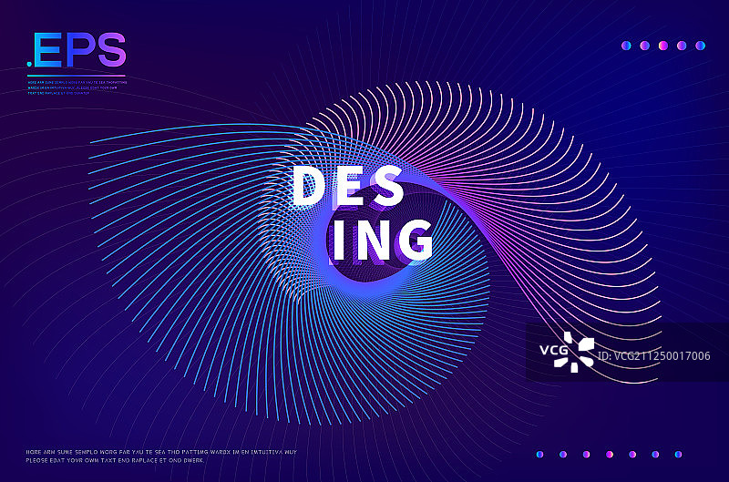 未来感科技抽象线条矢量海报图片素材