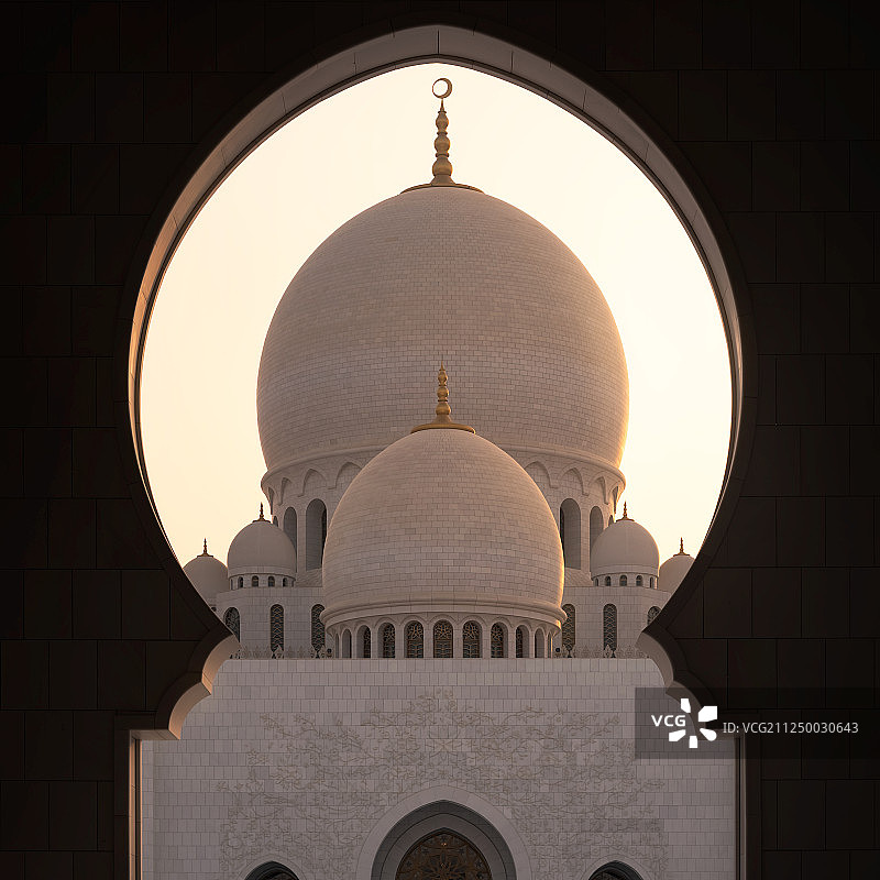 阿联酋阿布扎比谢赫扎耶得清真寺图片素材