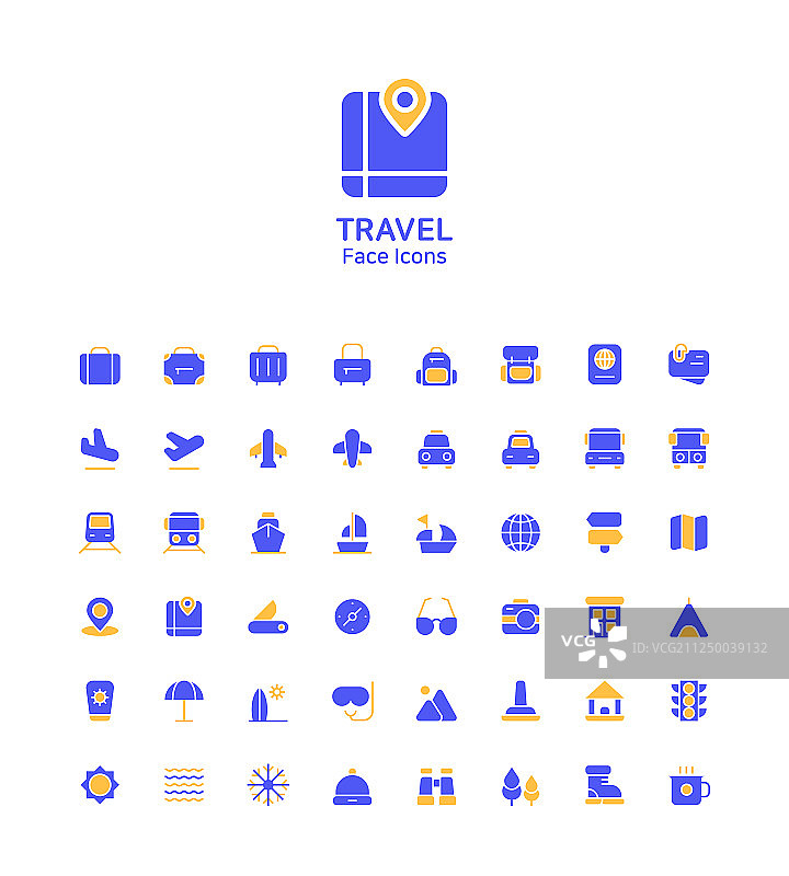 现代细线扁平设计图标集 024图片素材