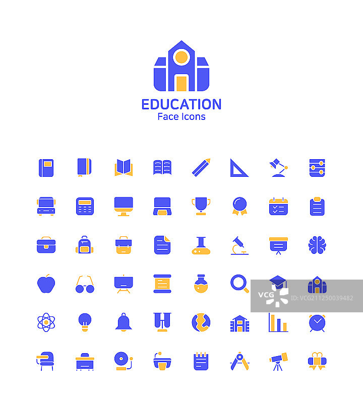 网站和App设计现代细线扁平风格图标集103图片素材