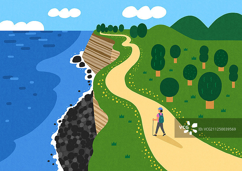 欢乐夏日旅行插画004图片素材