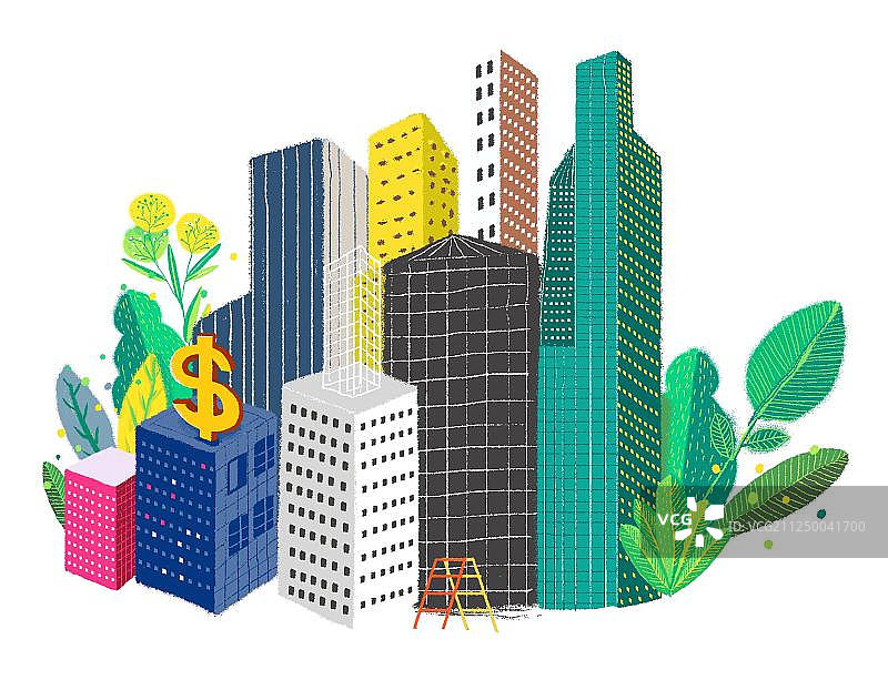 城市里的高楼大厦图片素材