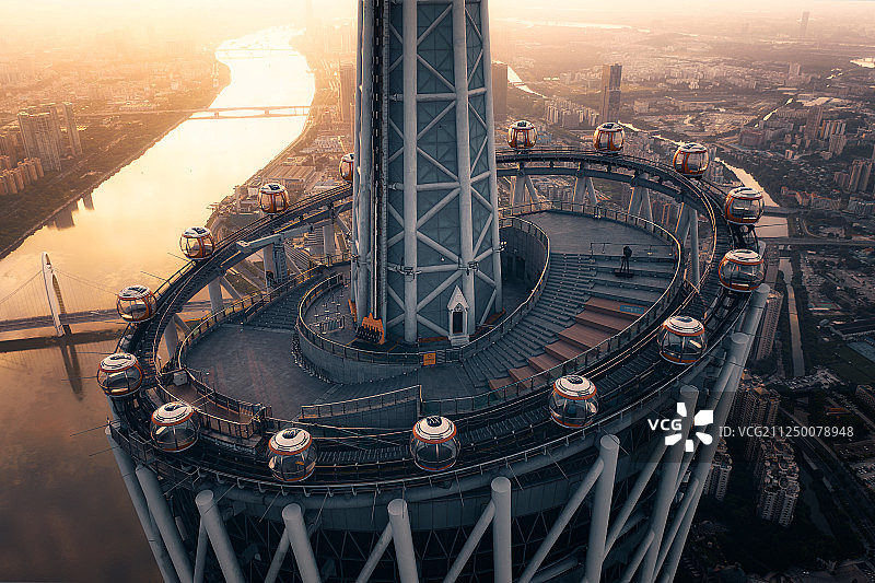 广州塔摩天轮图片素材