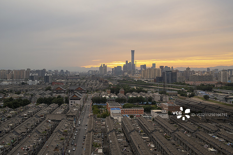 北京通惠河CBD城市风光图片素材