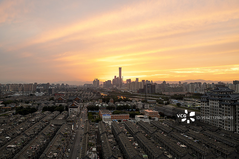 北京通惠河CBD城市风光图片素材