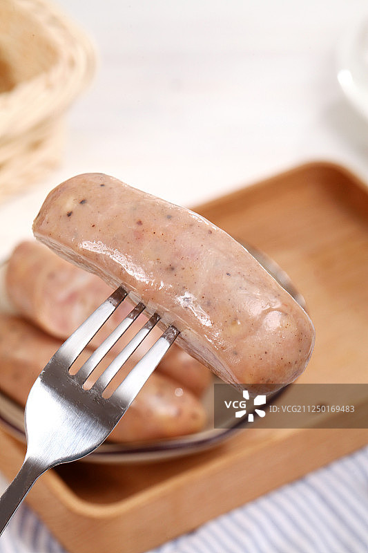 叉子与香肠图片素材