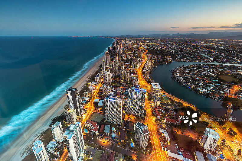 俯瞰澳大利亚黄金海岸图片素材