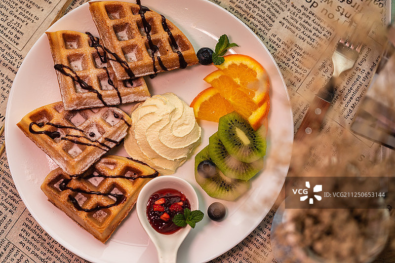 华夫饼图片素材