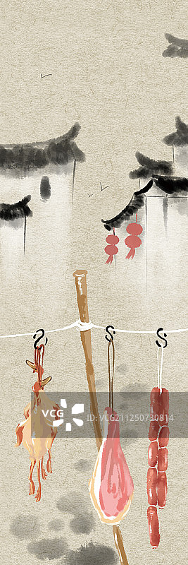 水墨风二十四节气之徽州印象-寒露图片素材