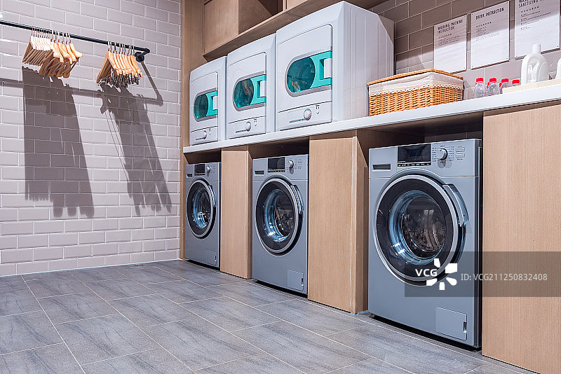 酒店的小型洗衣房室内空间图片素材