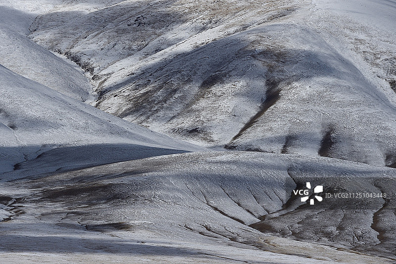 中国青海曲麻莱的青藏高原雪山图片素材