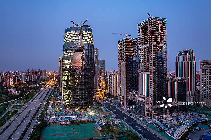 建设中的丽泽商务区图片素材