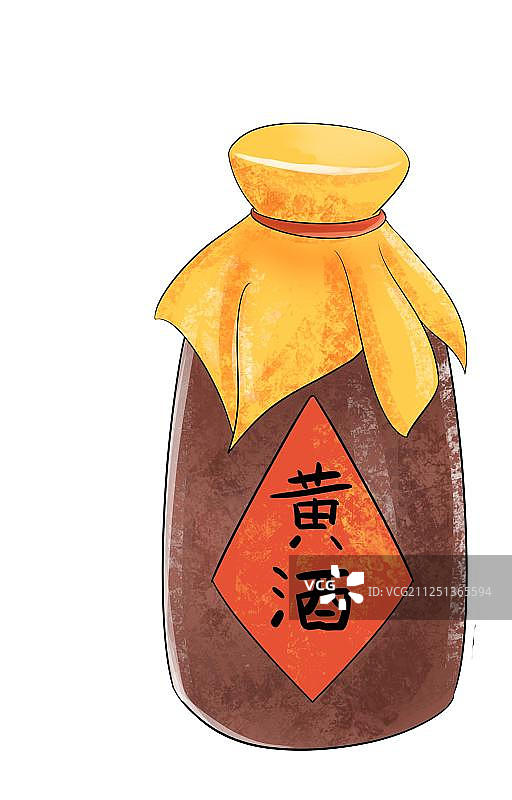 重阳节菊花黄酒酒杯免扣插画元素图片素材