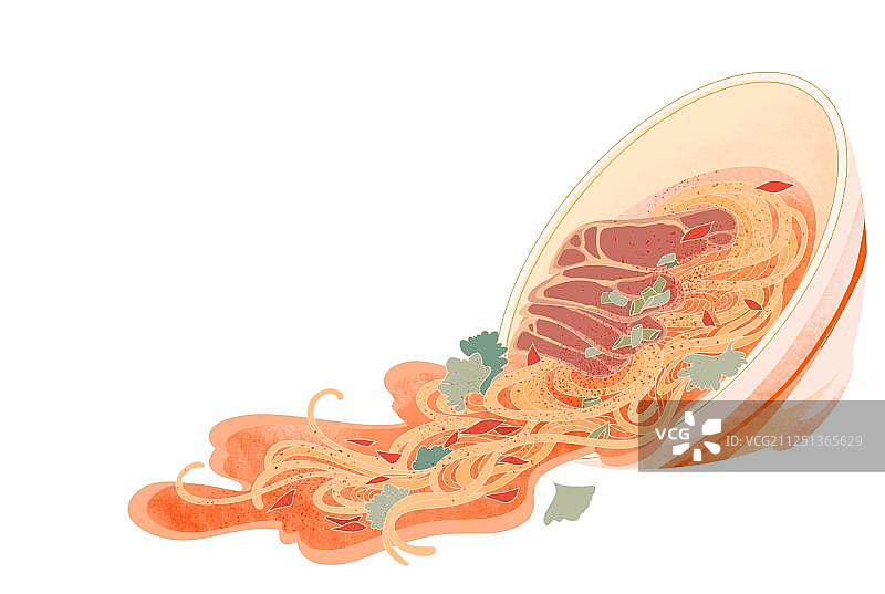 重阳节美食敬老羊肉粉辣椒免扣插画元素图片素材