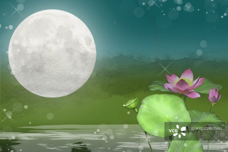 中秋节赏月图片素材