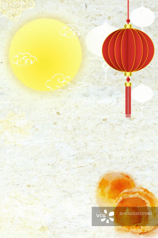 中秋节赏月与蛋黄酥图片素材