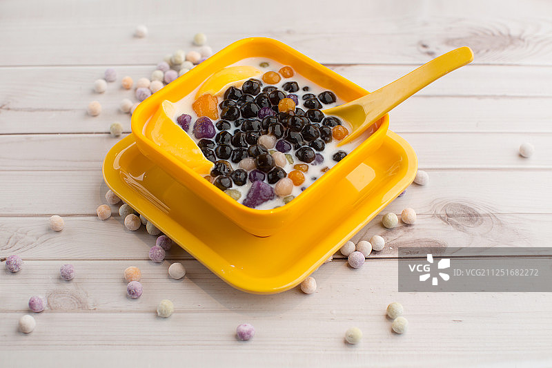 西米露芋圆仙草冰沙系列甜品图片素材