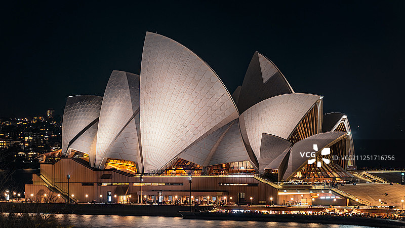 悉尼歌剧院夜景图片素材