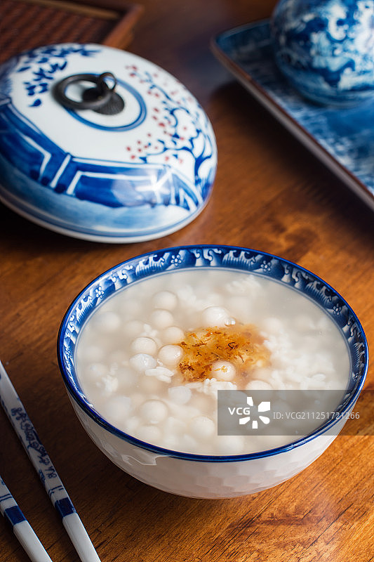 秋季桂花酒酿小圆子图片素材