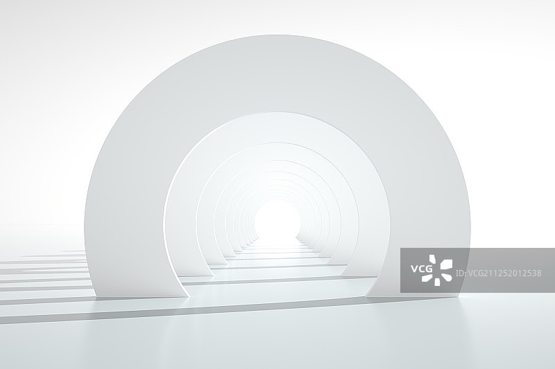 高亮简洁圆形隧道图片素材