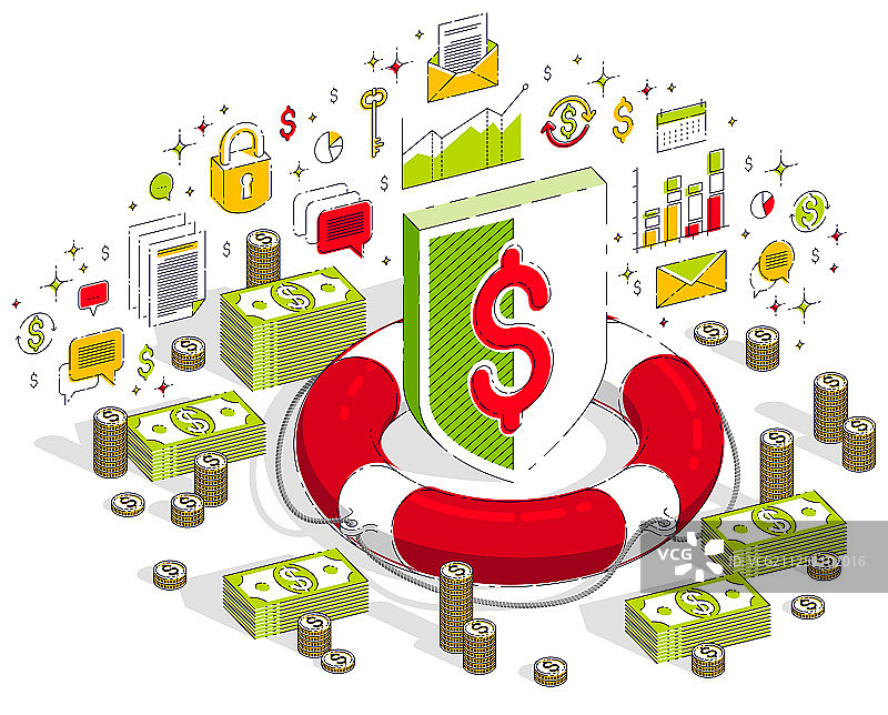 财务安全：救生圈图片素材