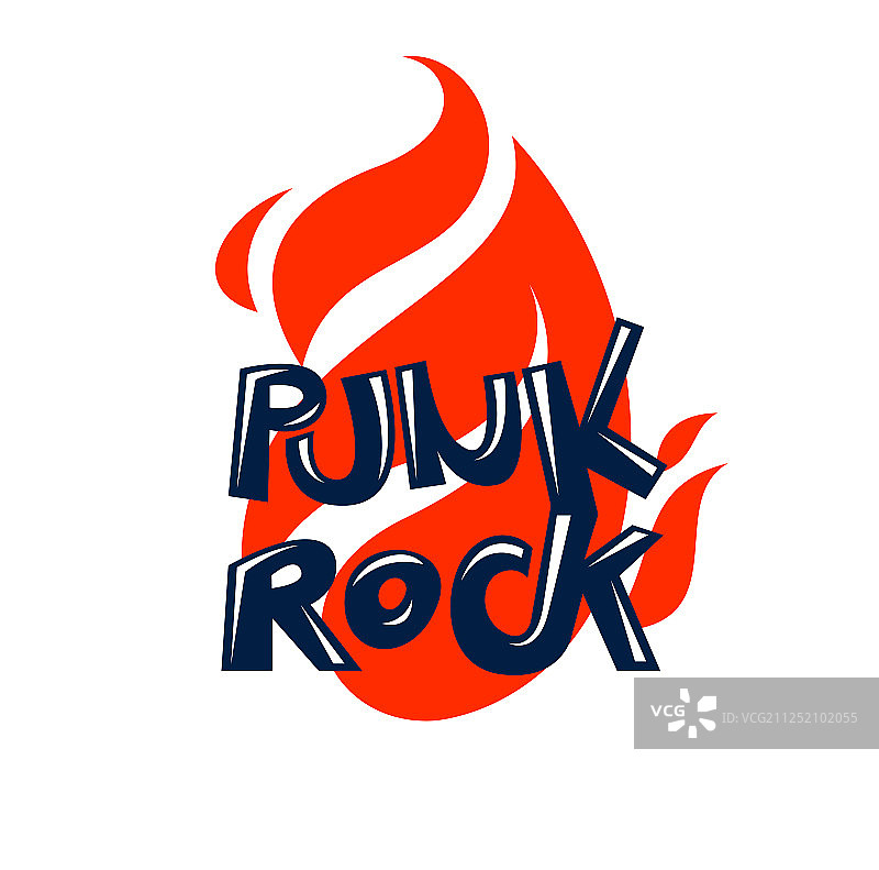 火焰与摇滚标志图片素材