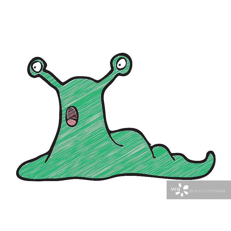 手绘纹理的蜗牛设计图片素材