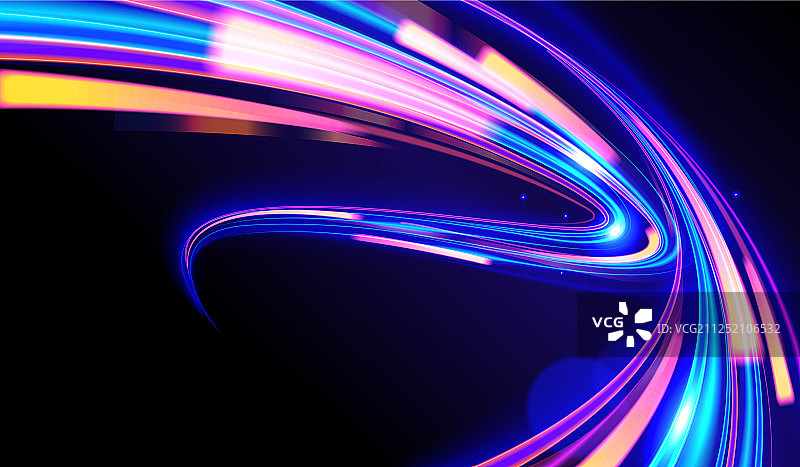 赛博朋克光轨图片素材