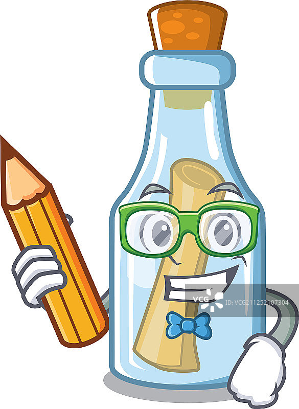 卡通瓶中信图片素材