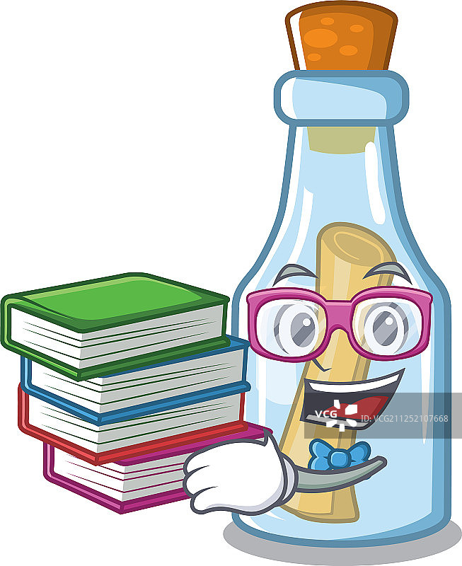 学生与漂流瓶图片素材