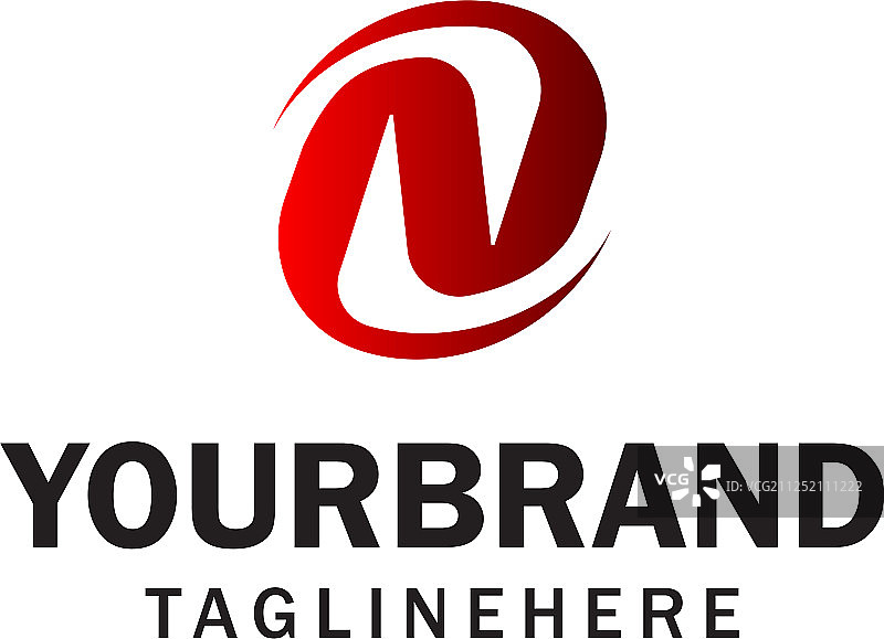 字母N旋转logo设计理念图片素材