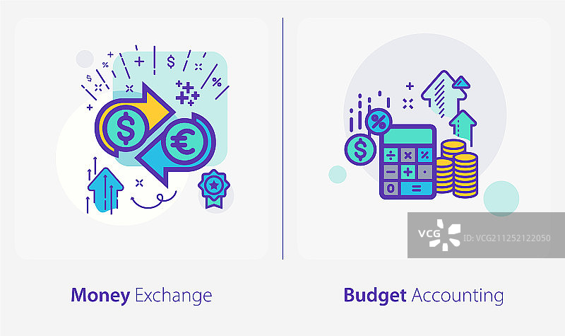 商业金融概念图标：货币兑换图片素材