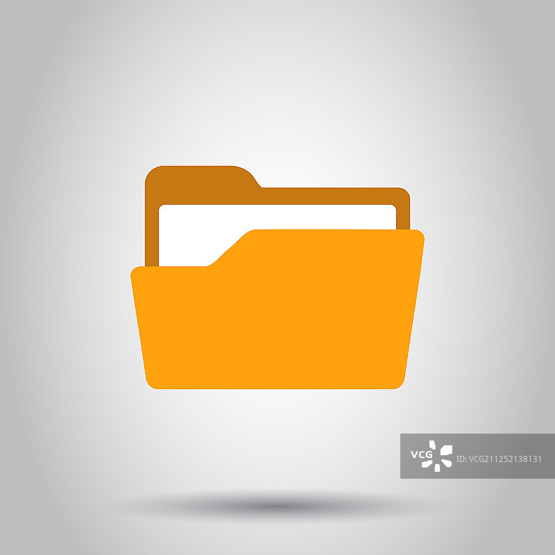 扁平风格的文件目录图标：文档存档图片素材
