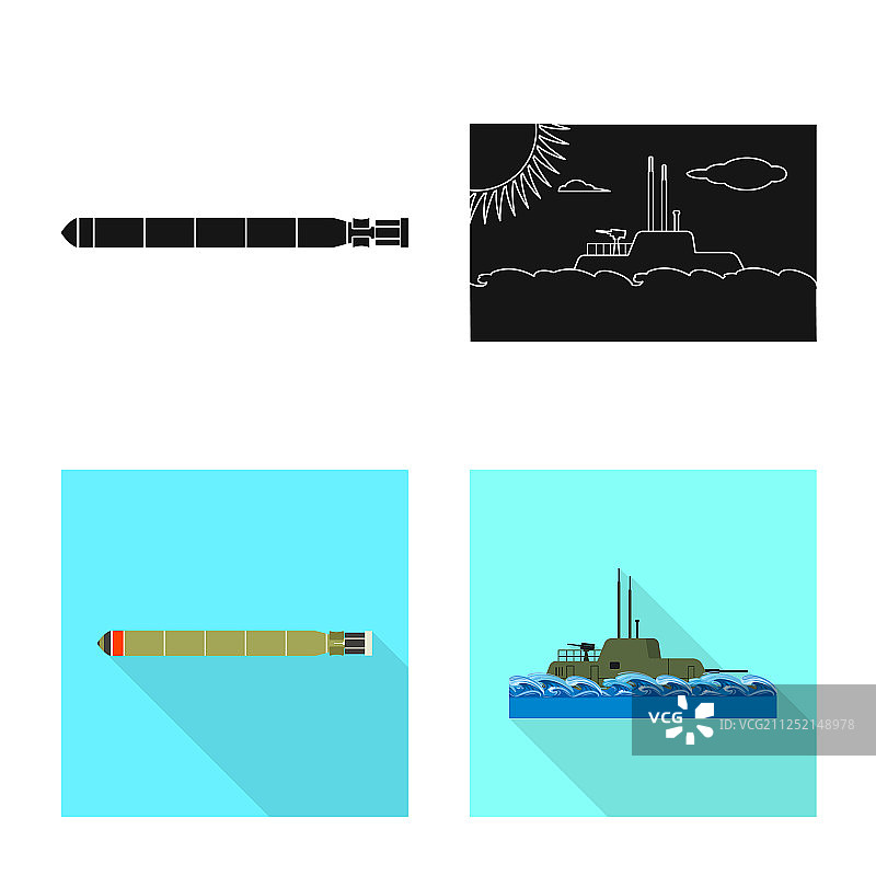 战争和船舶标志集图片素材
